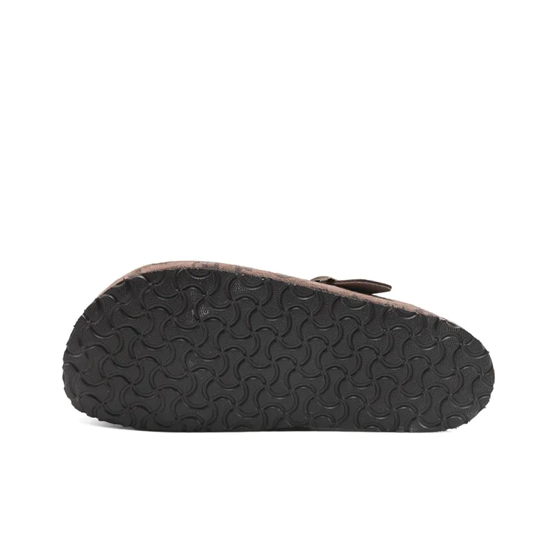 KYMOOU Rubber Sole Cork Sole Odor Resistant Slip Resistant Closed Toe Slippers Unisex-11