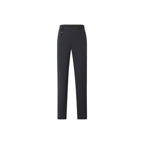 HLA Casual Pants Men Navy Blue Plaid 08