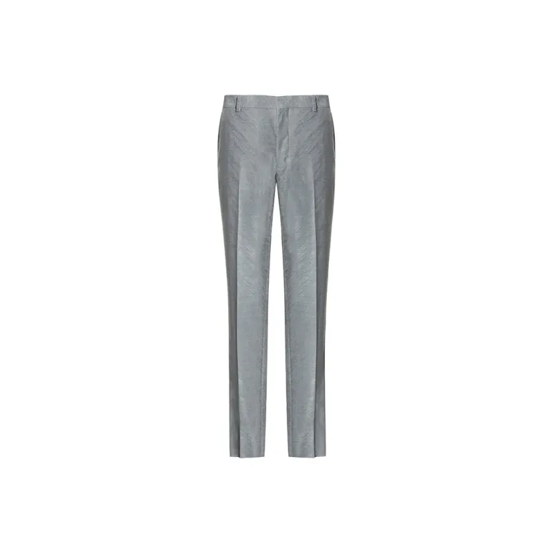 RARE Suit Trousers Men Gray-0
