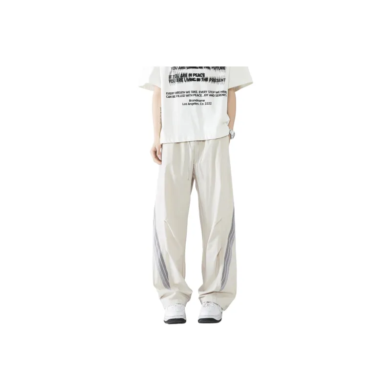 KAIPAINEN Casual Pants Unisex Beige Apricot-0