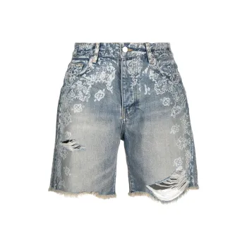 AMIRI Denim Shorts Men Light Blue