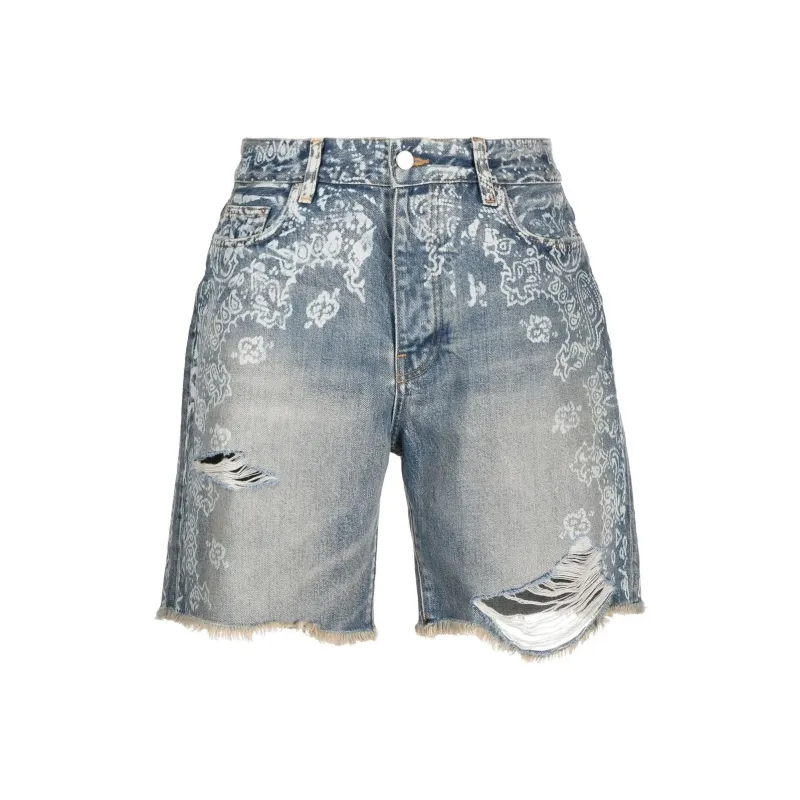 AMIRI Denim Shorts Men Light Blue-0