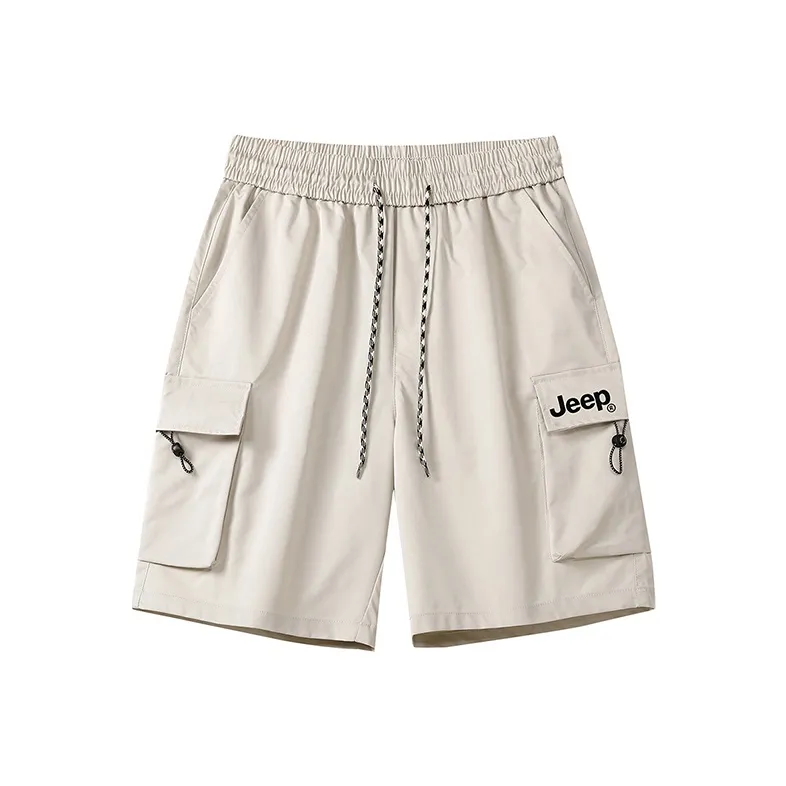 Jeep Lace Up Knee Length Quick Dry Casual Shorts Unisex-7