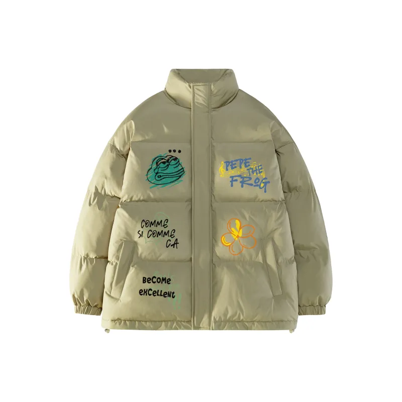 Pepe The Frog Puffer Jacket Unisex-10