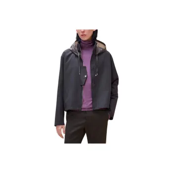 HERMES Jackets Coats Men's Coal Smoke