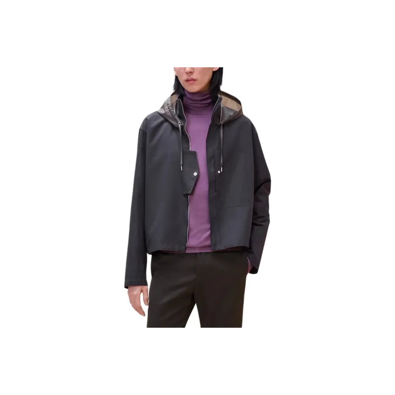 HERMES Jackets Coats Men's Coal Smoke-0