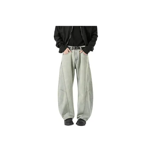 JASONWOOD Cowboy On The Run Jeans Unisex Distressed Gray