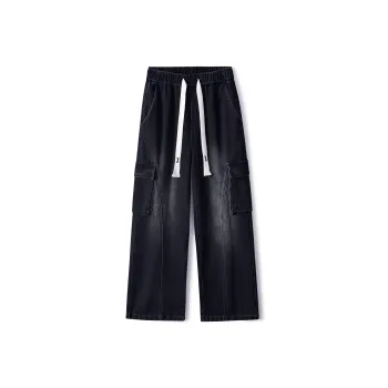Menglaini Jeans Unisex Black