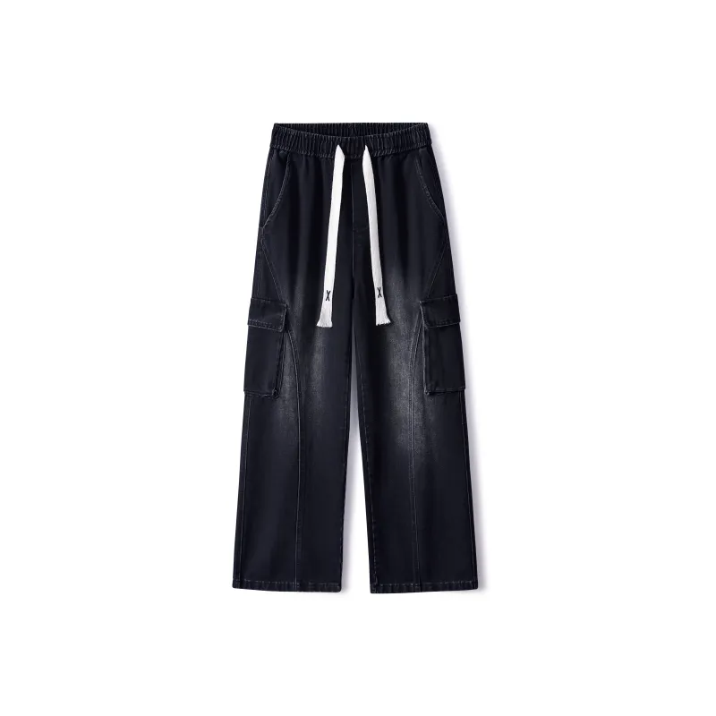 Menglaini Jeans Unisex Black-0