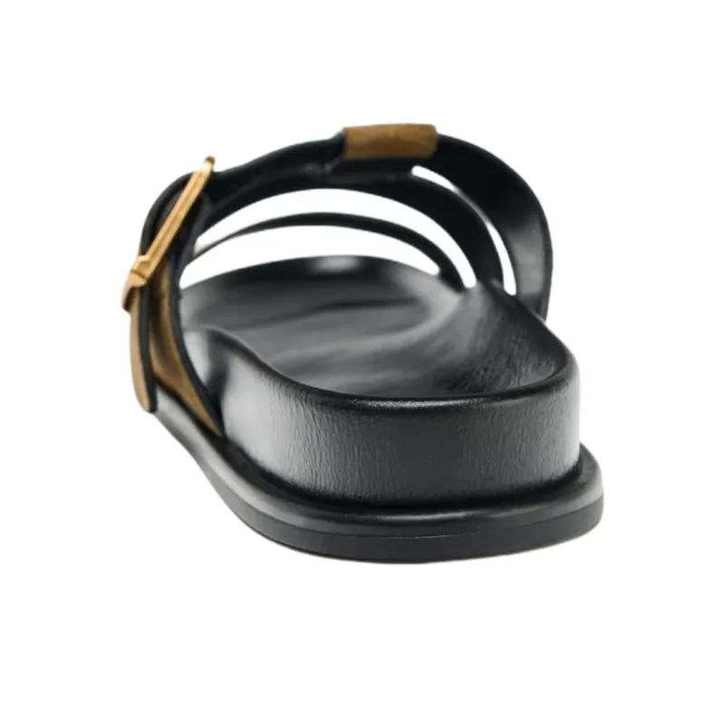 ZARA Abrasion Resistant Slide Slippers Women's Olive Green-4