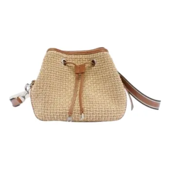 HOGAN Woven Drawstring Basket Bag