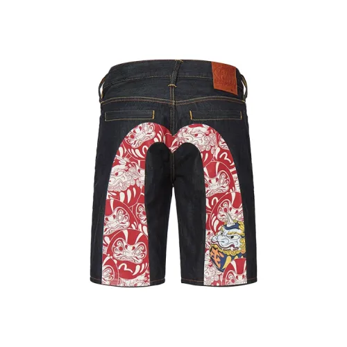 EVISU Denim Shorts Men Denim Blue