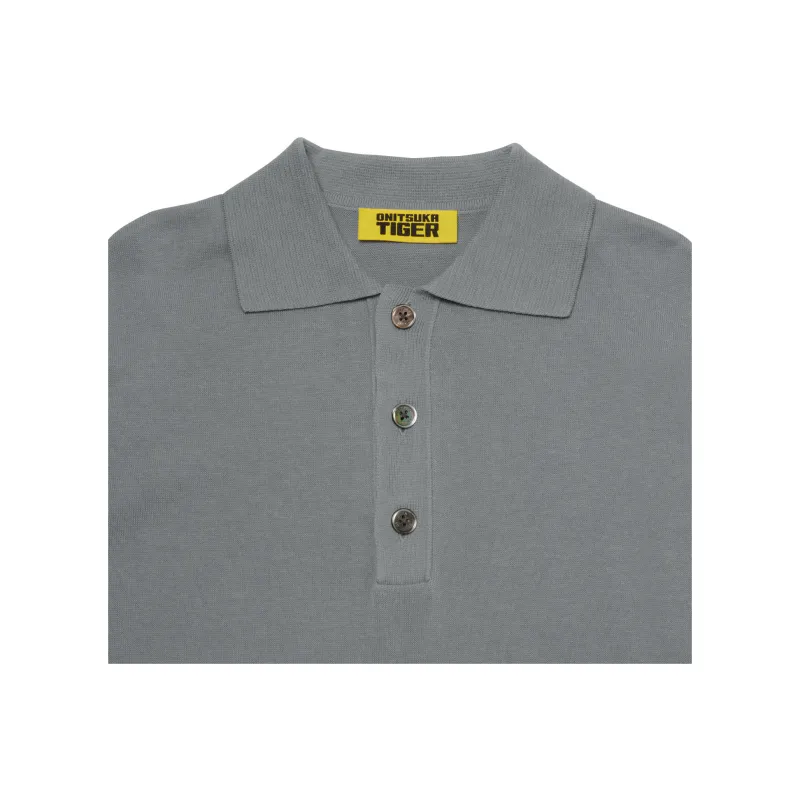 Onitsuka Tiger SS25 KNIT Polo Shirt Men's Gray-2