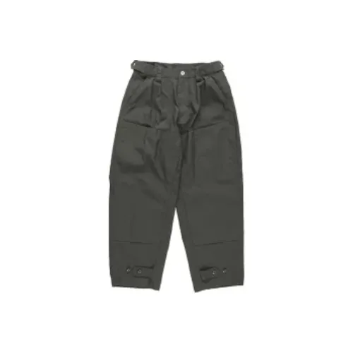 GARAGE 카키 남녀공용 캐주얼 팬츠