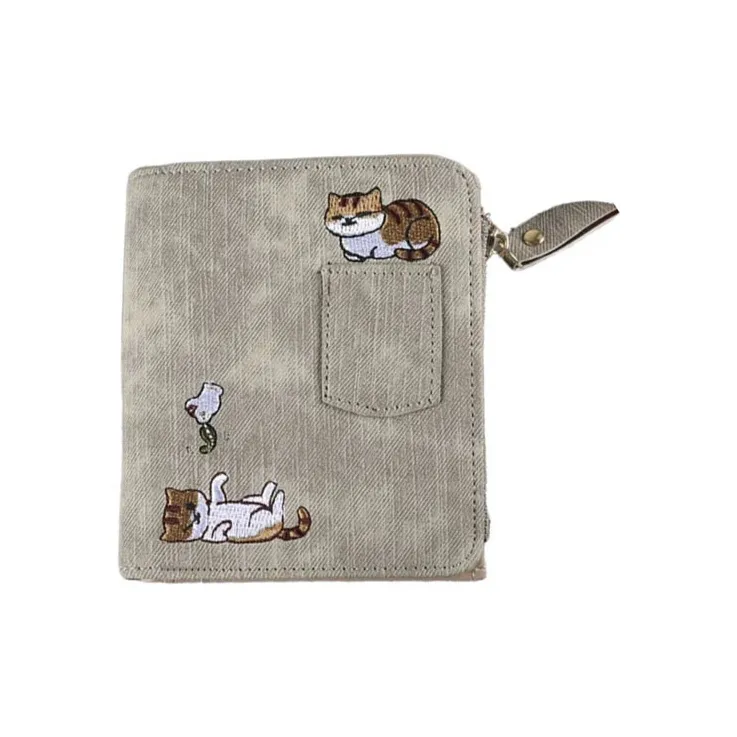ALOENEY PU Wallet Women's Light Pink/Blue/Black/Gray-6