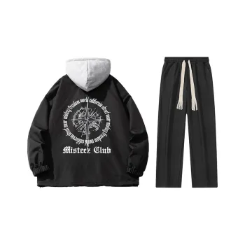 MISTEEZ Hooded Loose Fit Long-Sleeved Set Unisex
