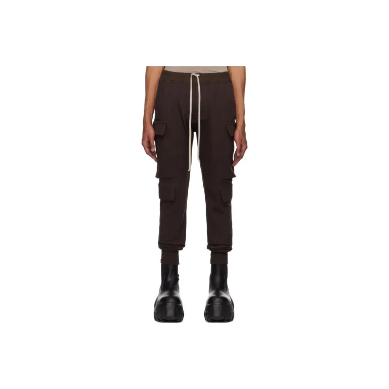 RICK OWENS/RO Cargo Pants Men's Dark Brown-0