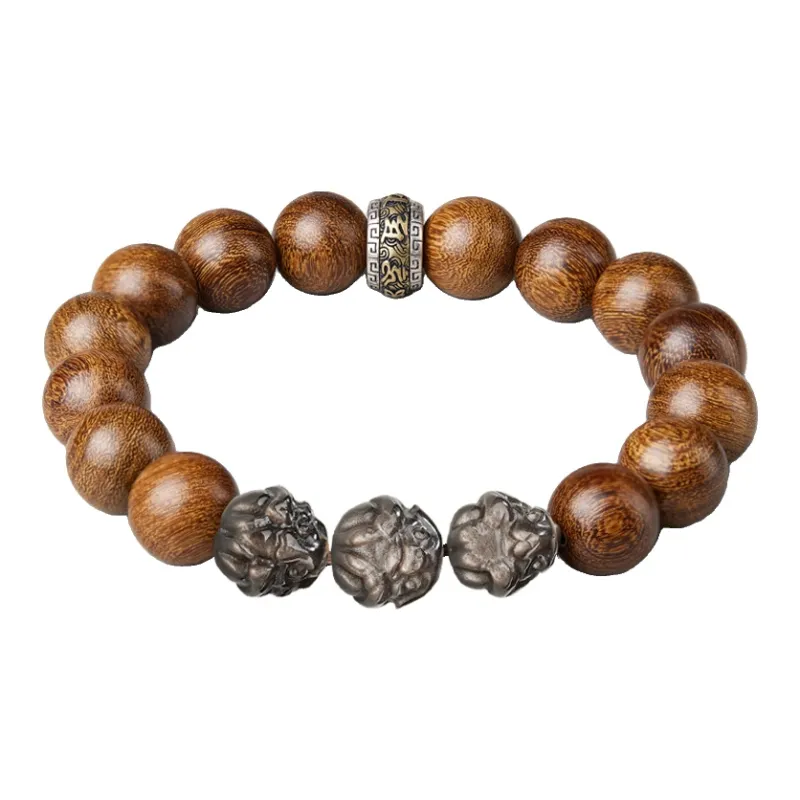 Moonstone Edge Golden Sandalwood Bracelets Unisex-8