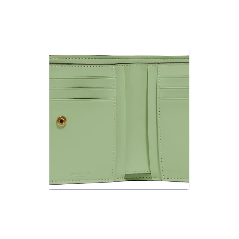 COACH Snap Wallet Cow Leather Wallet Mini Women's Happy Fruit Green-4