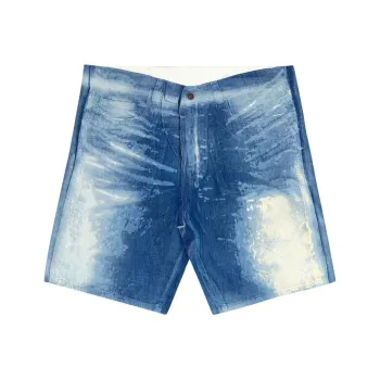 DIESEL D Shorty Fse Peel Off Denim Shorts
