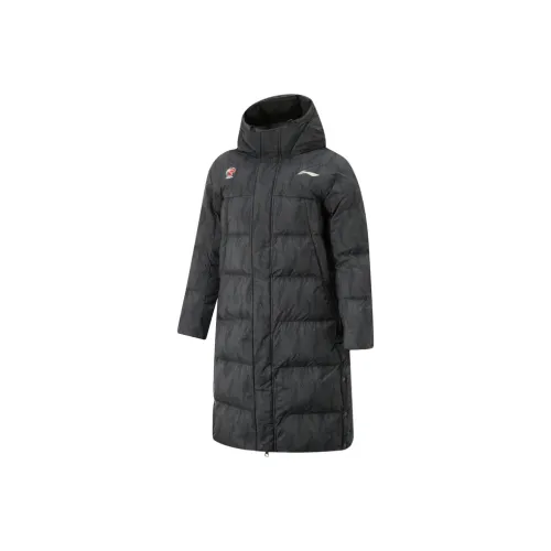 LiNing CBA Collection Professional Basketball Collection Puffer Jacket Men's Black Gray
