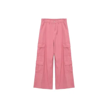 CUIBUJU Cargo Pants Unisex Pink
