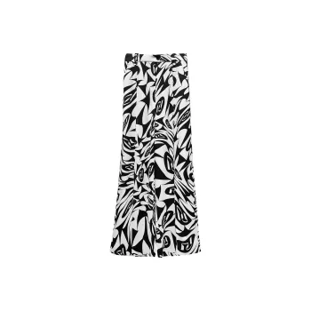 ANNAKIKI Casual Pants Unisex White Base Pattern