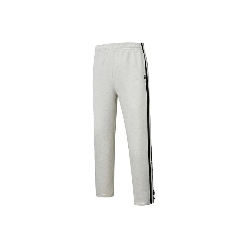 QIAODAN Casual Pants Men's Heather Gray Jacquard/Black-0