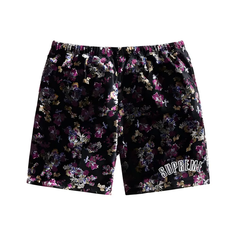 Supreme Floral Velour Short-0