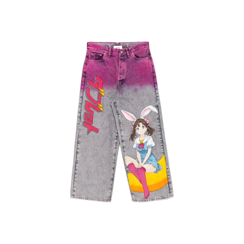 Doublet Anime Hand printing Jeans-0