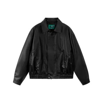NewJnxs Leather Jacket Unisex Black