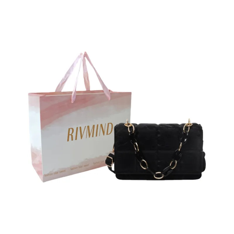 RIVMIND PU Crossbody One Shoulder Handbags Women's Ecru/Silver/Black/Pink/Blue-3