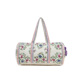 ZARA Cotton Travel Bag Women's White