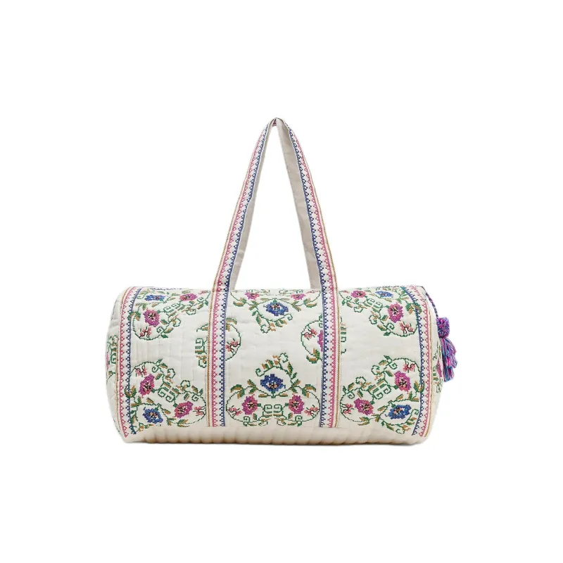 ZARA Cotton Travel Bag Women's White-0