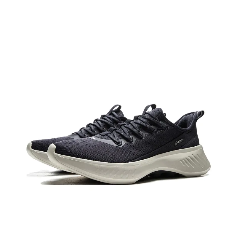 LiNing Comfortable And Relaxing Cushioning, Wear Resistant Low Top Casual Shoes Men's Screen Mountain Blue-3