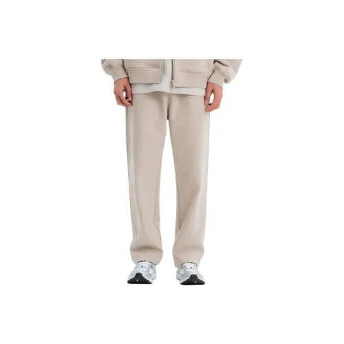 DECATHLON Knitted Sweatpants Unisex Linen Beige