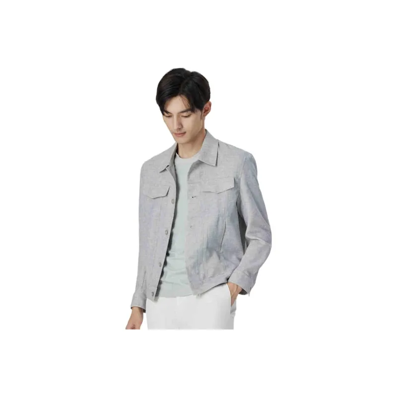 ZIOZIA Jackets Coats Men's Light Gray-0
