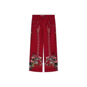 DND4DES Casual Pants Unisex Red