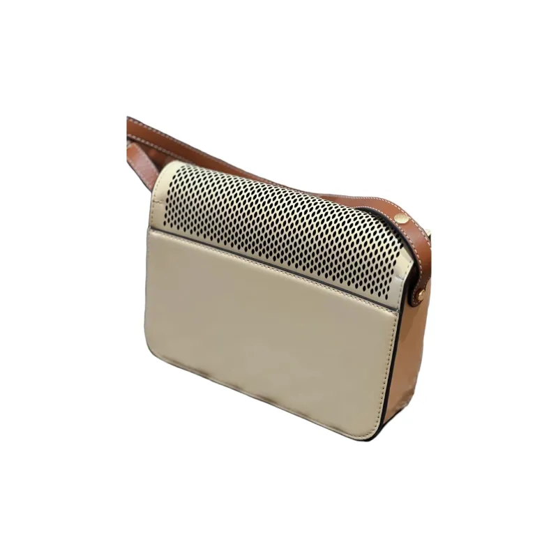 TORY BURCH Robinson Leather Small Square Bag, Crossbody Bag, Shoulder Bag Trumpets Women's Brown-3