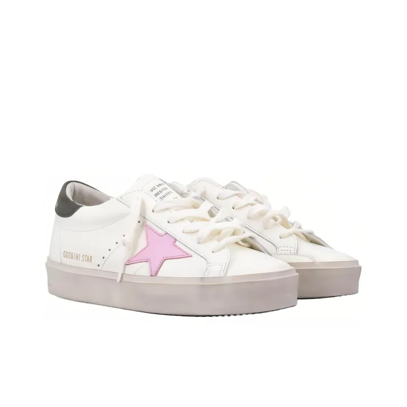 Golden Goose Hi Star White Pink Silver Women's-2