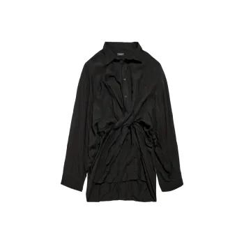 Balenciaga Long Sleeved Dress Slim Fit Women's Black