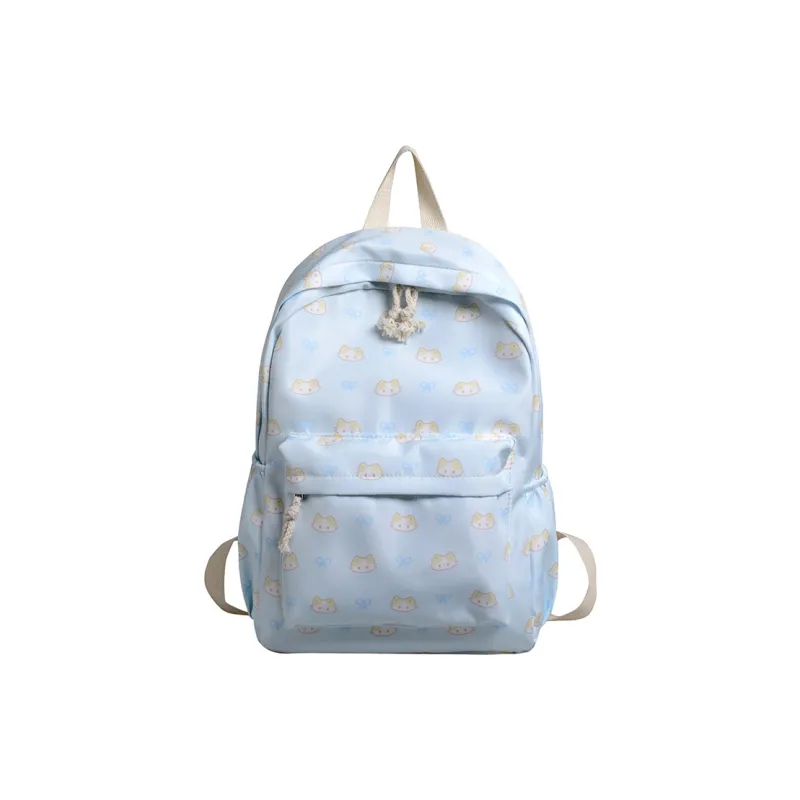 URBAN FOREST Nylon Backpack Unisex White/Pink/Yellow/Blue-18