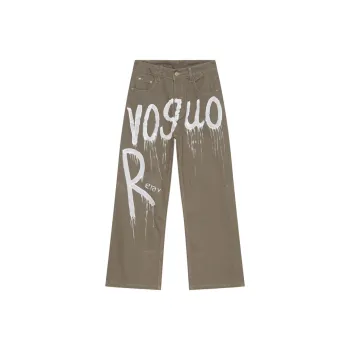 Voguo Relay Maillard Style Straight Fit Jeans Unisex