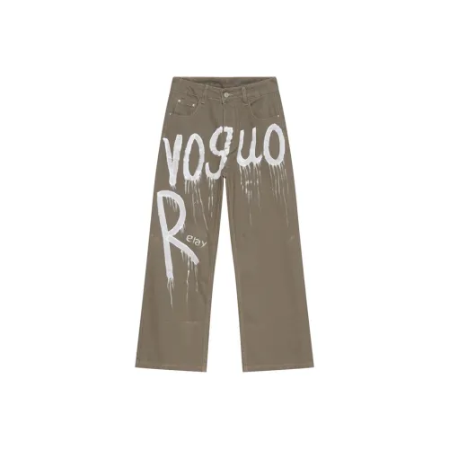 Voguo Relay Maillard Style Straight Fit Jeans Unisex