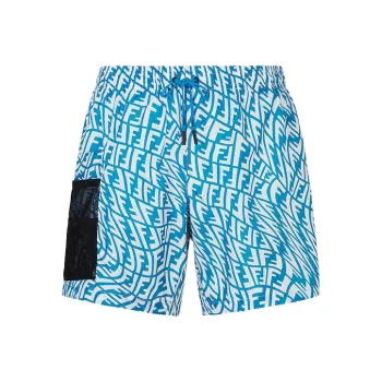 FENDI X Sarah Coleman Fisheye Logo Swim Trunks