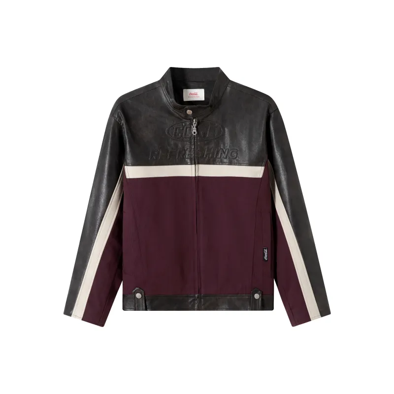 Coke Leather Jacket Unisex Chestnut Umber-0