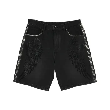 TCH Denim Shorts Unisex Denim Black