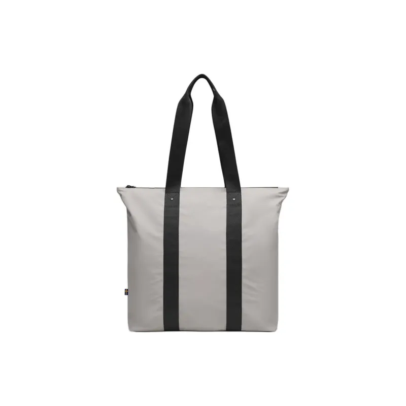 Gaston Luga Polyester Tote Bag, Shopping Bag, Handbag, Shoulder Bag Large Size Women's Elegant Black/Light Taupe-4