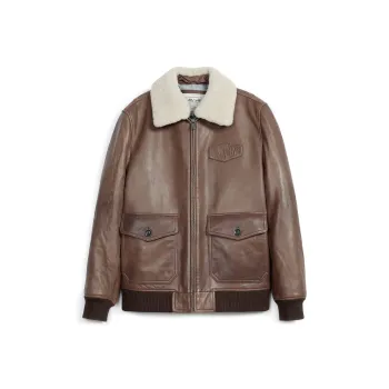 MCS Leather Jacket Men's Coffee