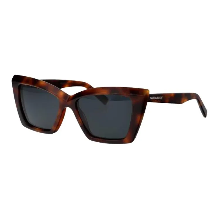 SAINT LAURENT Acetate Cat Eye Sunglasses Unisex Brown-0